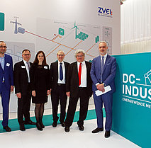 Dr Andre Leonide (Siemens), Bernhard Sattler (ZVEI), Stefanie Wiesner (ZVEI), Prof. Holger Borcherding (HS Ostwestfalen-Lippe), Reinhard Bütikofer (MEP), Dr Oliver Blank (ZVEI)